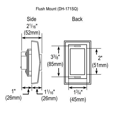 Seco-Larm Magnetic Door Holder, Flush Mount